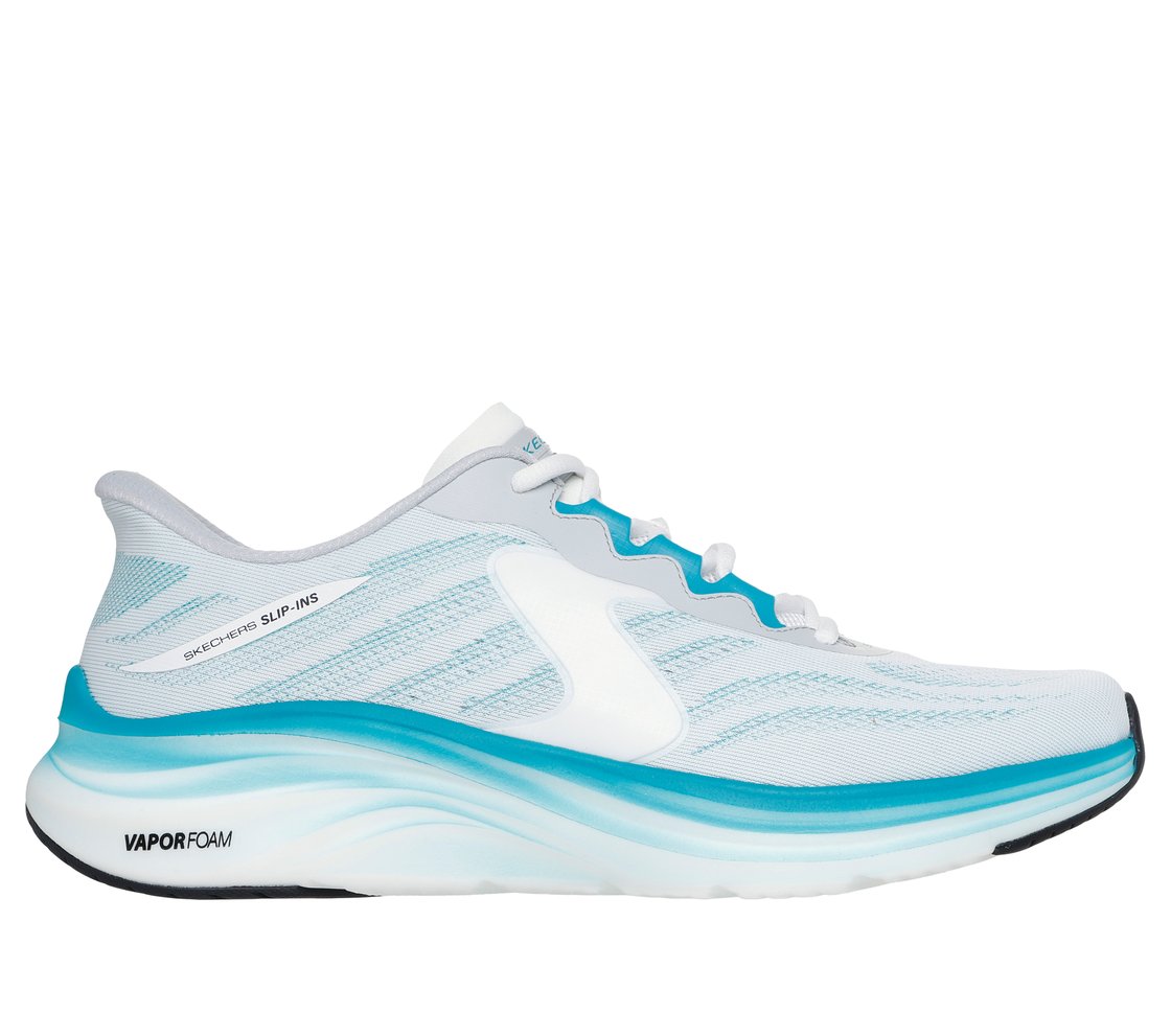 VAPOR FOAM, WHITE/TURQUOISE Footwear Lateral View