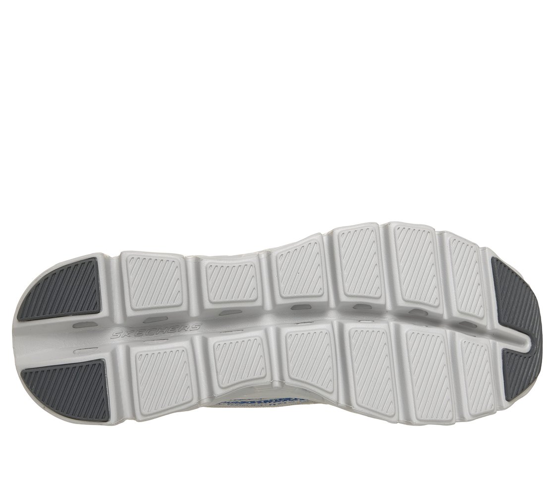 ARCH FIT GLIDE - STEP WAVE, GRAY/BLUE Footwear Bottom View