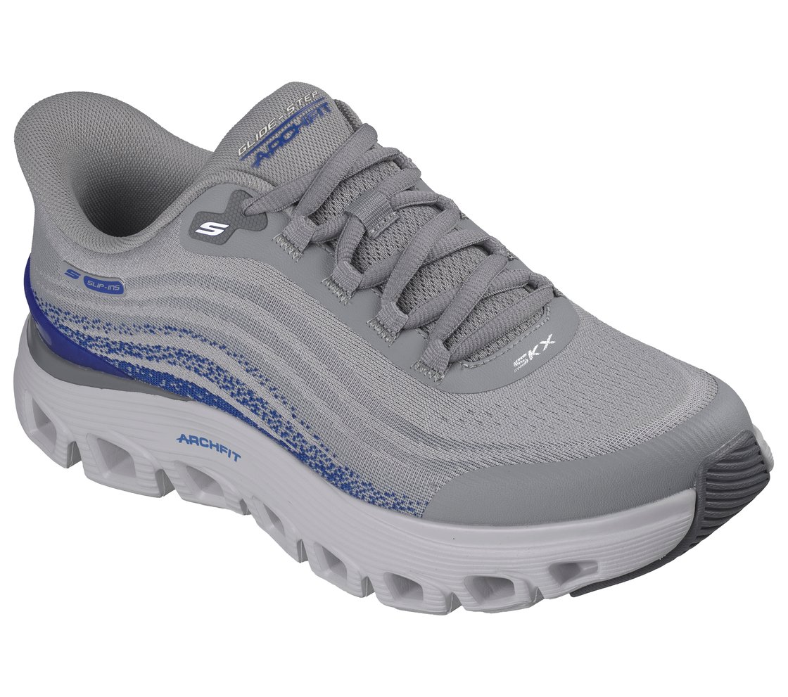 ARCH FIT GLIDE - STEP WAVE, GRAY/BLUE