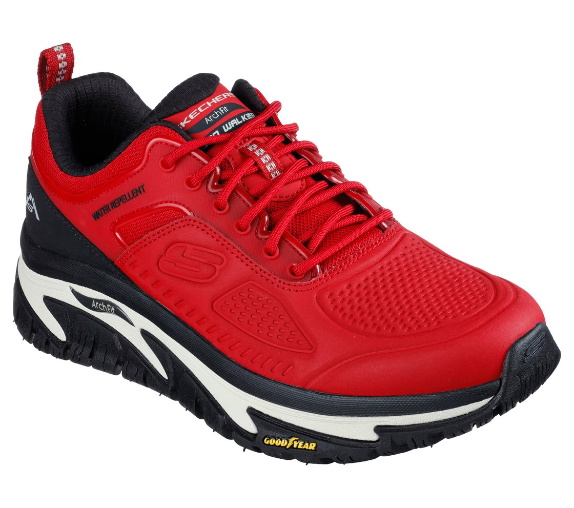 ARCH FIT ROAD WALKER, RED/BLACK Footwear Right View