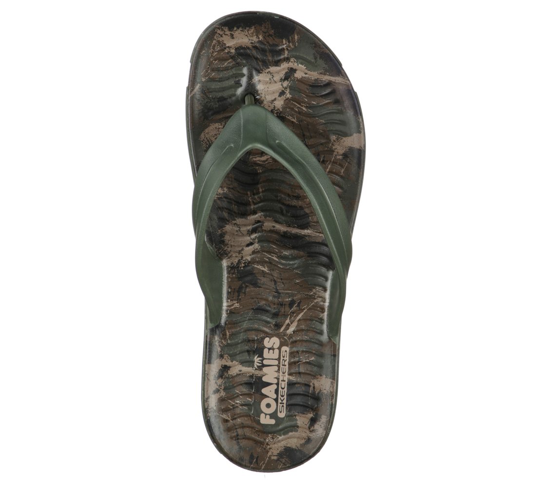 SAND BAR - HIDE OUT, OOLIVE Footwear Top View