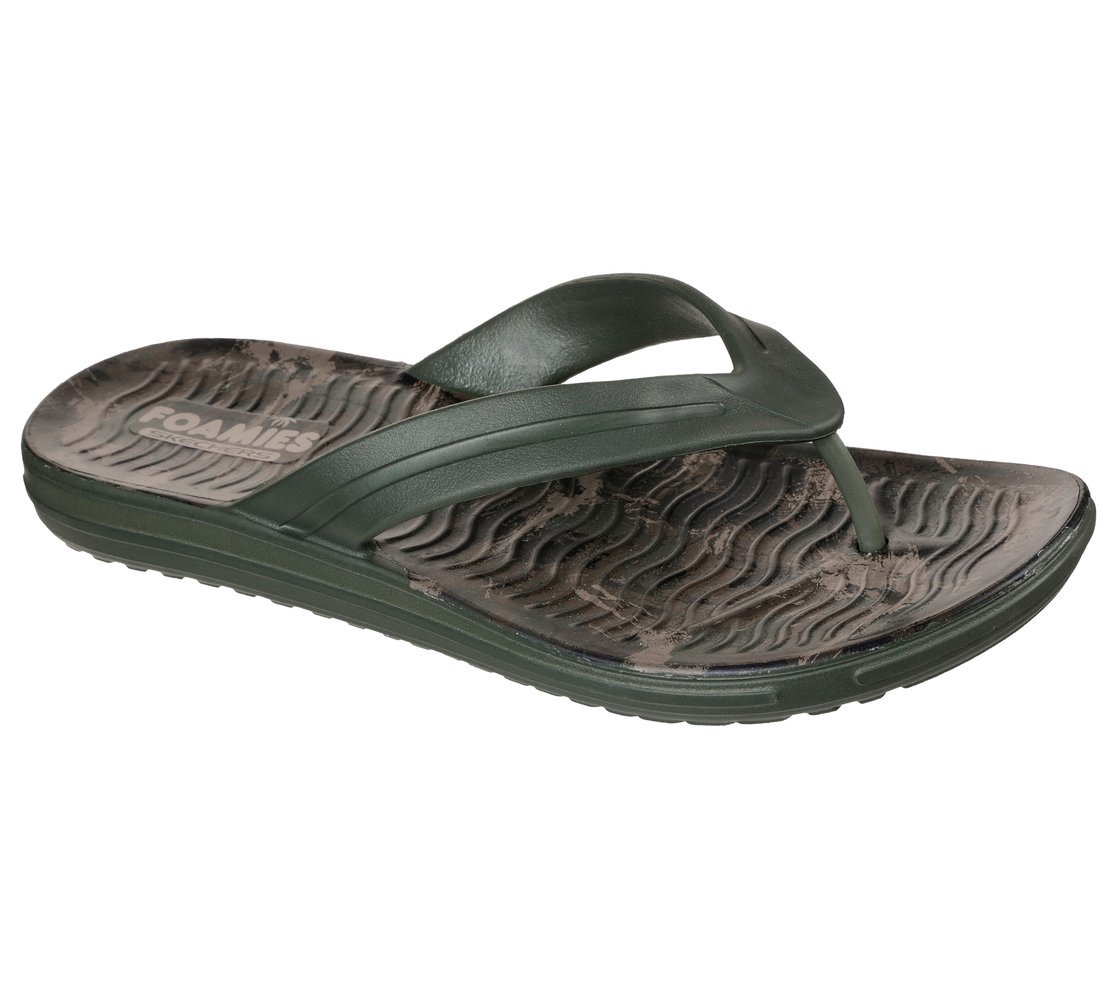 SAND BAR - HIDE OUT, OOLIVE Footwear Right View
