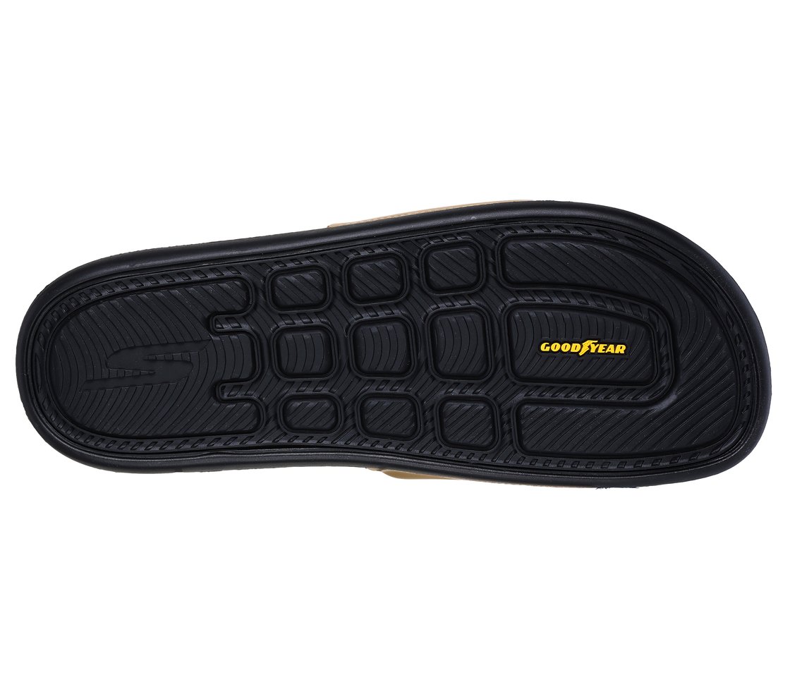 HYPER SLIDE - DERIVER, BROWN/BLACK Footwear Bottom View