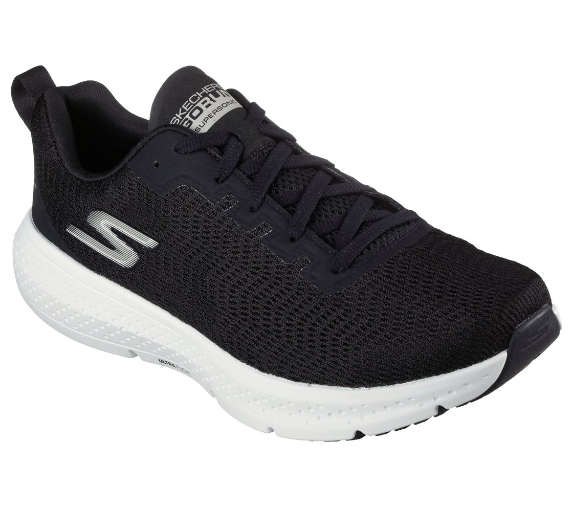 GO RUN SUPERSONIC, BLACK/WHITE Footwear Right View