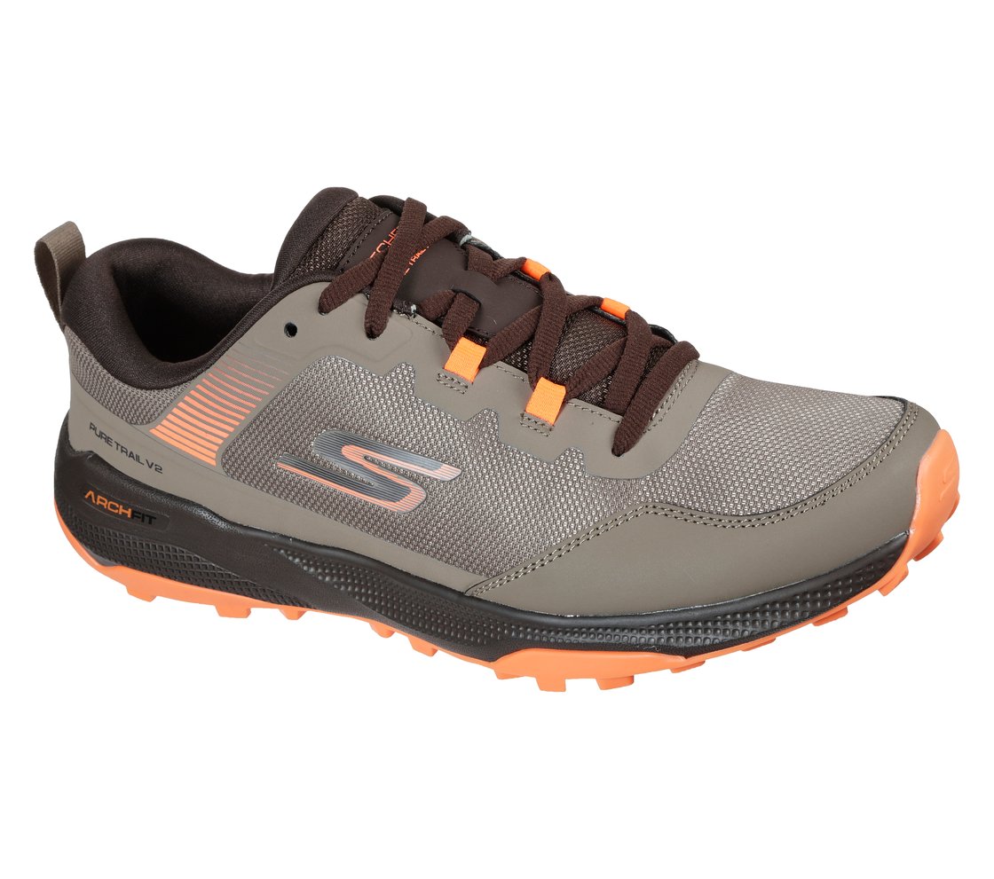 GO RUN PURE TRAIL 2 - VALLEY, BROWN/ORANGE Footwear Lateral View