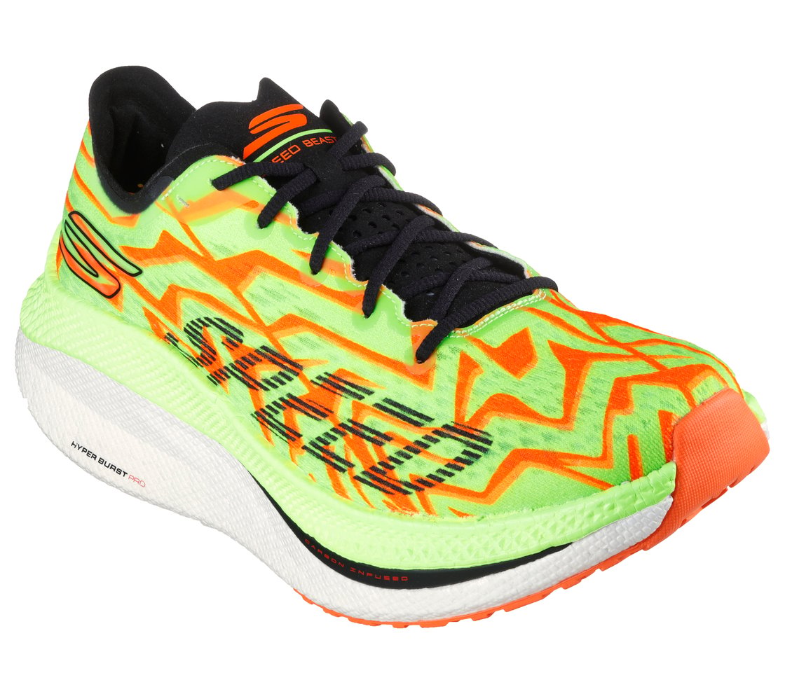GO RUN SPEED BEAST, GREEN/ORANGE Footwear Right View