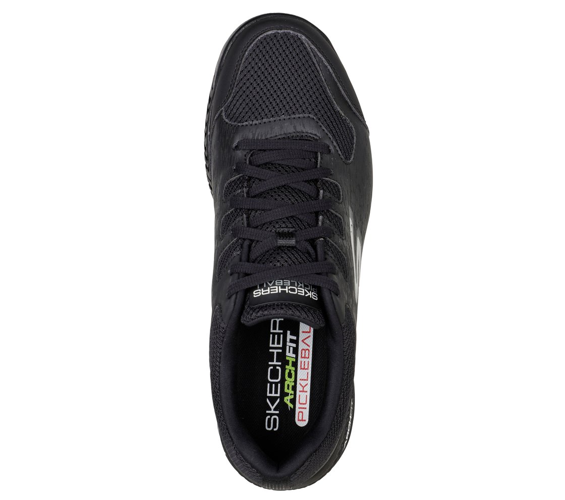 SKECHERS VIPER COURT- PICKLEBALL, BLACK Footwear Top View