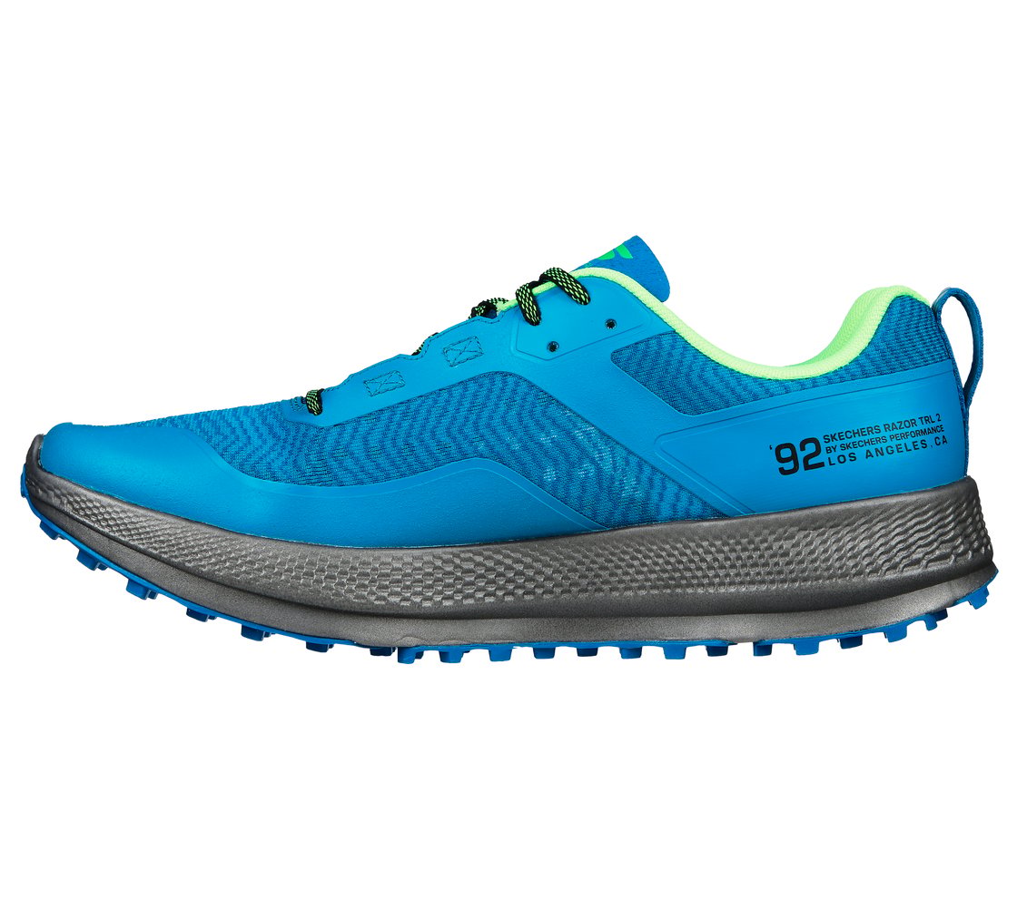 GO RUN RAZOR TRL - 2, BLUE/GREEN Footwear Left View