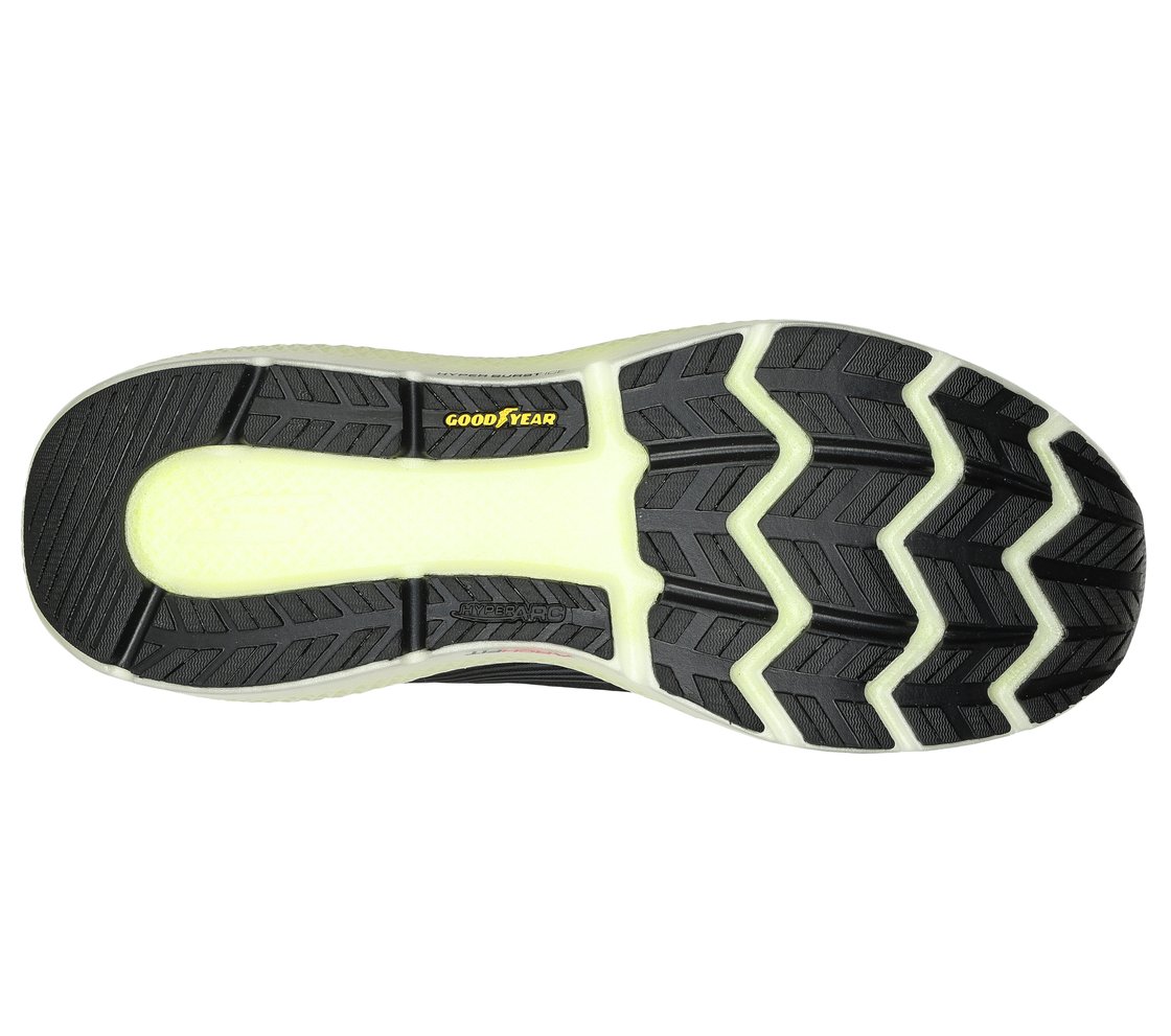 GO RUN RIDE 11, BLACK/WHITE Footwear Bottom View