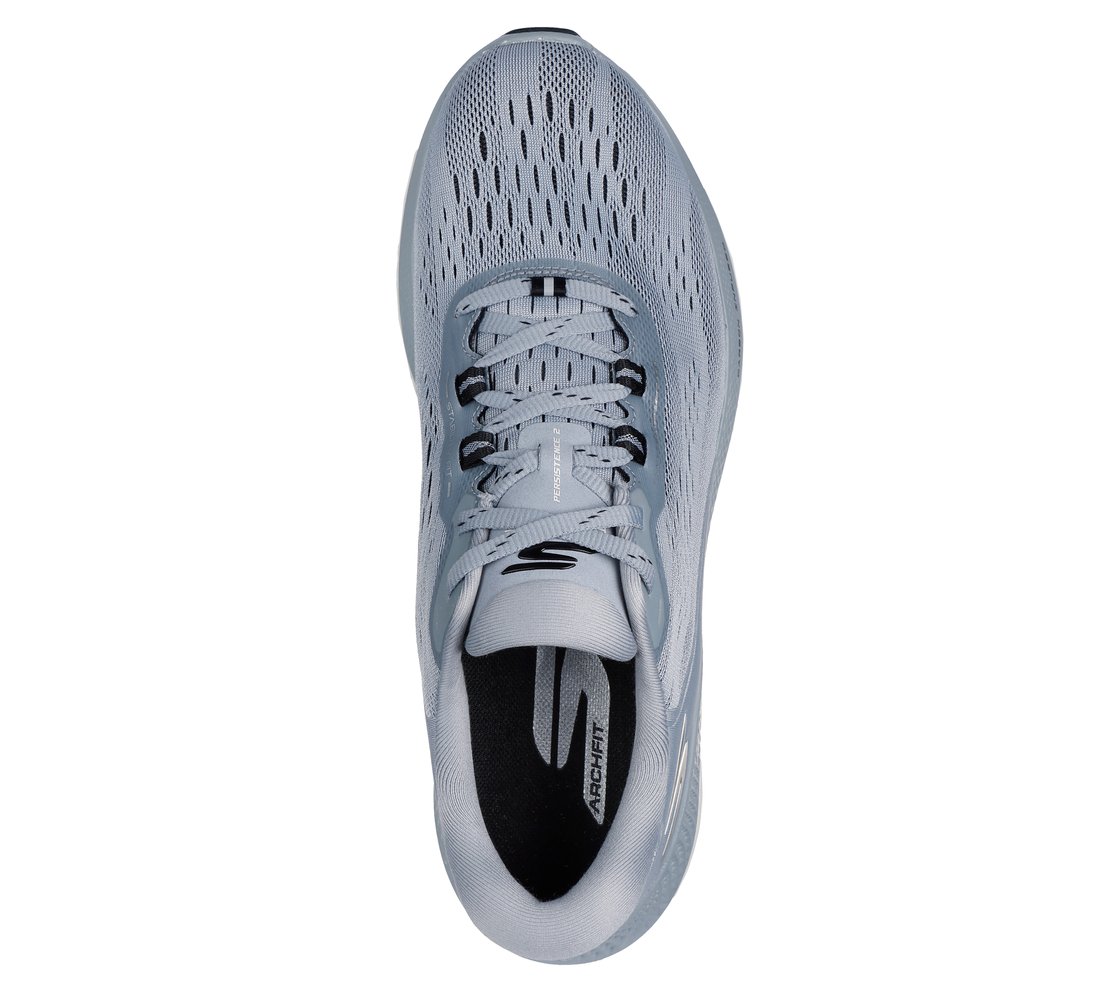 GO RUN PERSISTENCE 2, GGREY/BLACK Footwear Top View
