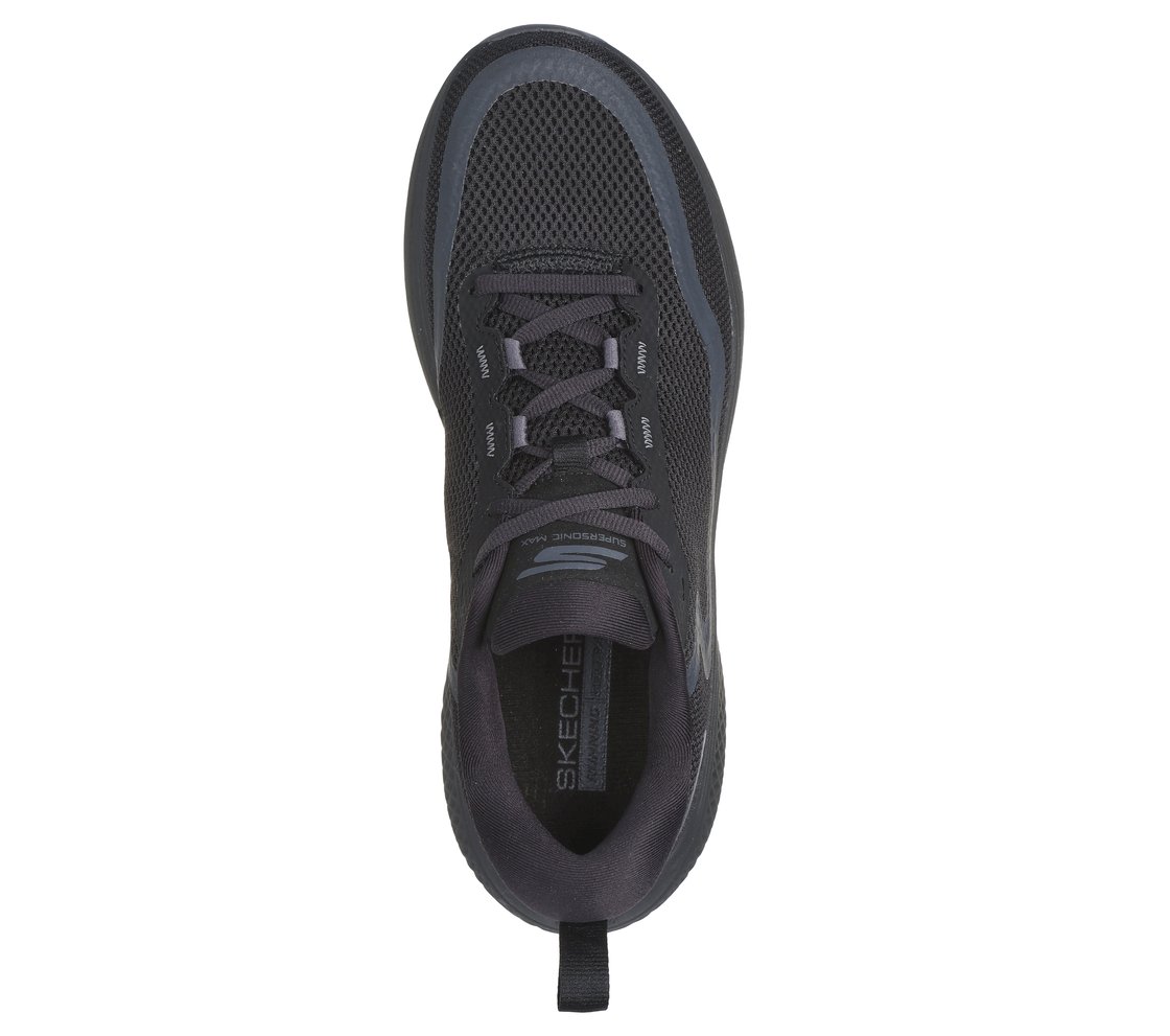 GO RUN SUPERSONIC MAX, BBLACK Footwear Top View