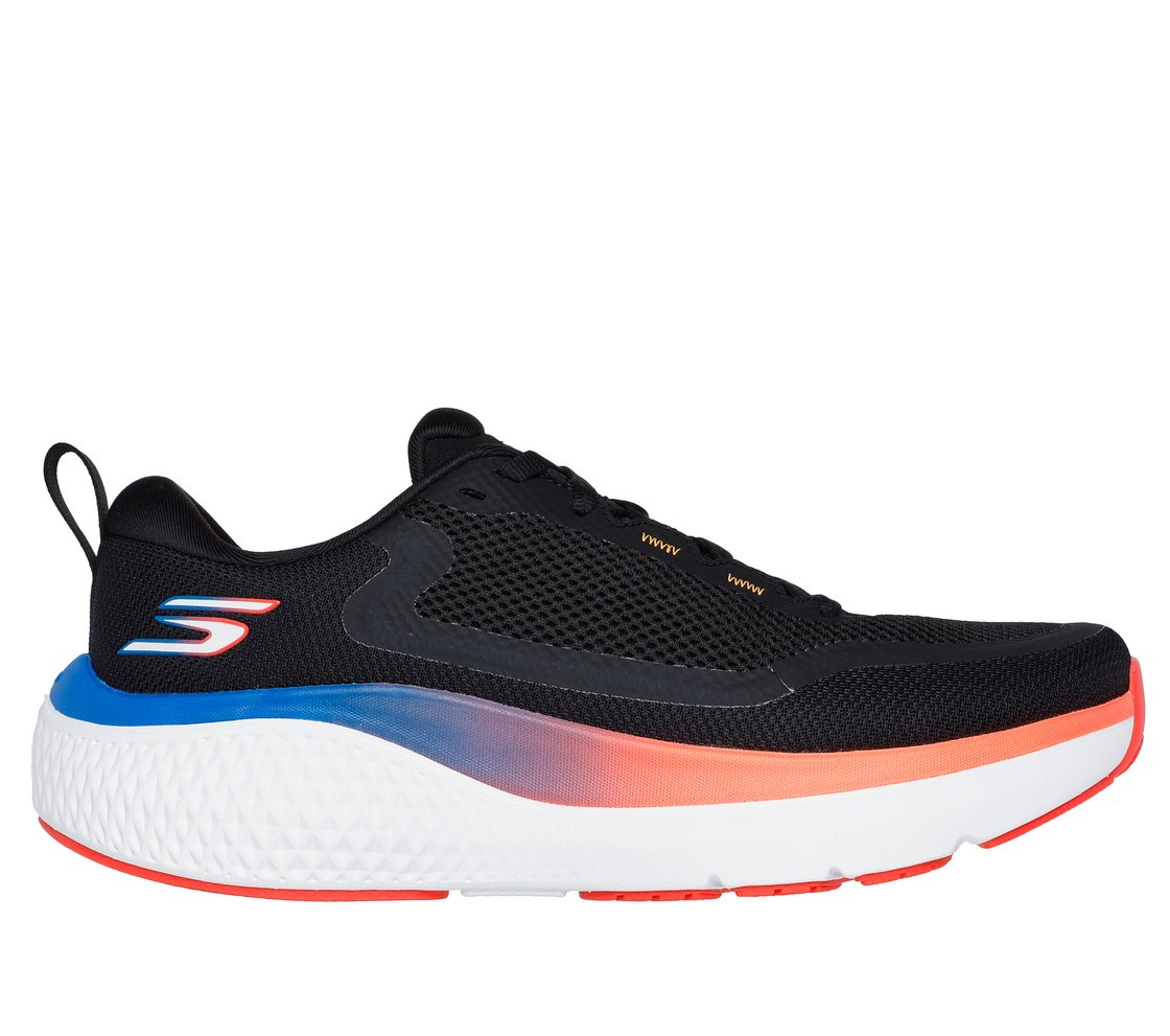 GO RUN SUPERSONIC MAX, BLACK/MULTI Footwear Lateral View