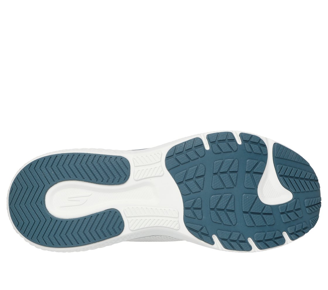 GO RUN SUPERSONIC MAX, NATURAL/BLUE Footwear Bottom View