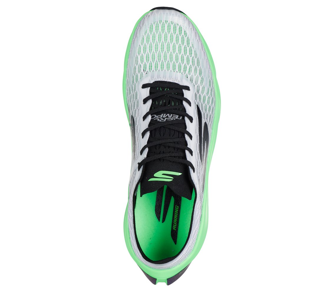SKX AERO TEMPO, WHITE/BLACK/LIME Footwear Top View