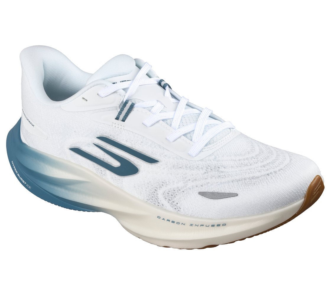 SKECHERS AERO SPARK, WHITE/BLUE Footwear Right View