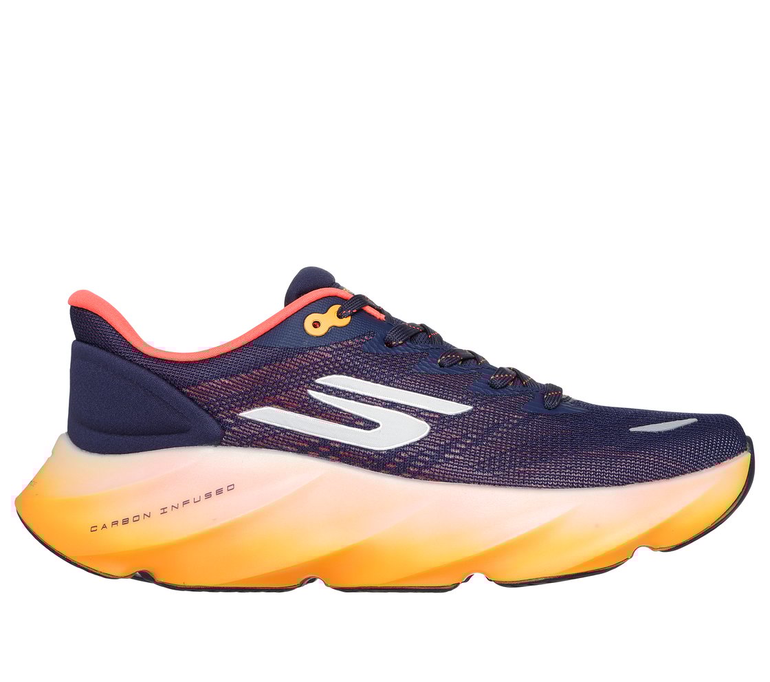 SKECHERS AERO BURST, NVY/ORNG Footwear Lateral View