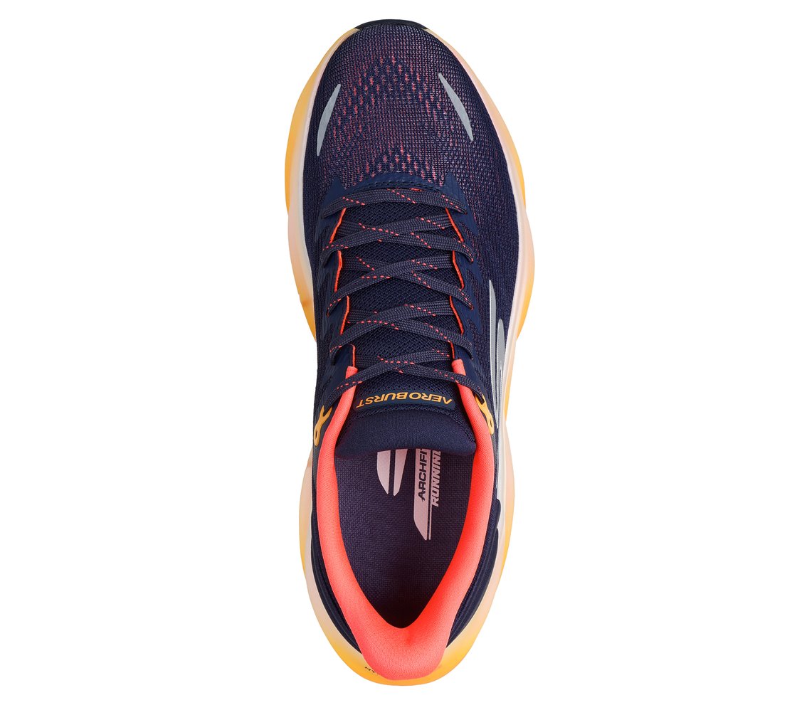 SKECHERS AERO BURST, NVY/ORNG Footwear Top View