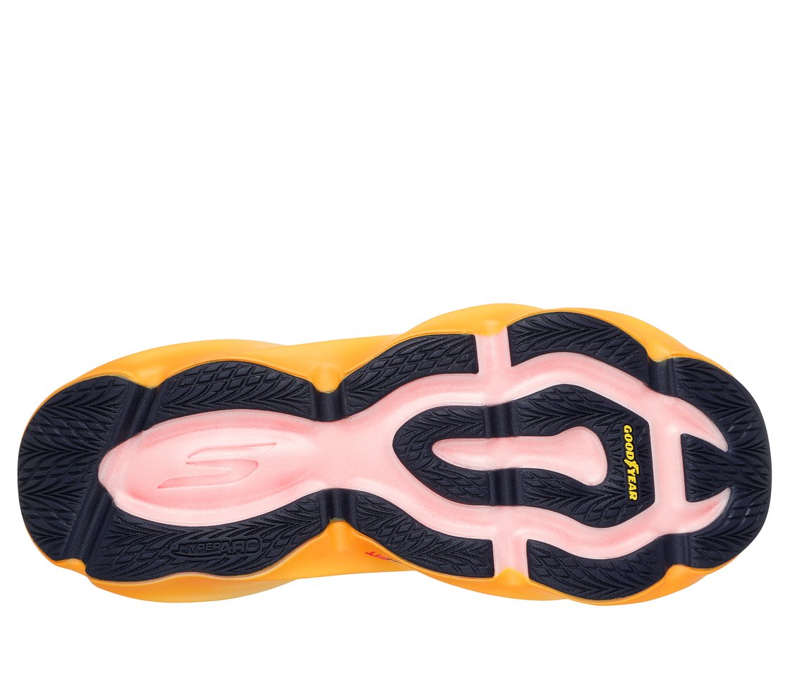 SKECHERS AERO BURST, NVY/ORNG Footwear Bottom View