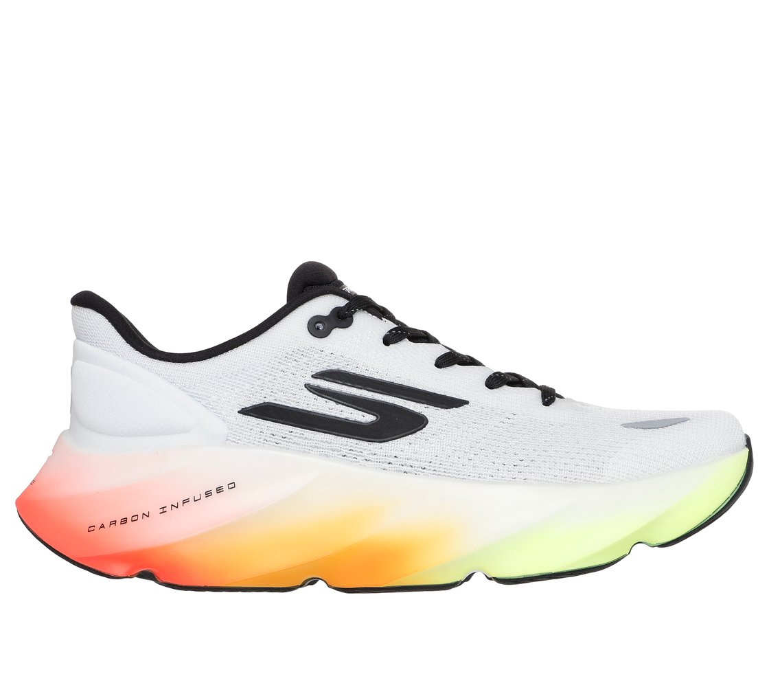SKECHERS AERO BURST, WHITE/BLACK/MULTI Footwear Lateral View