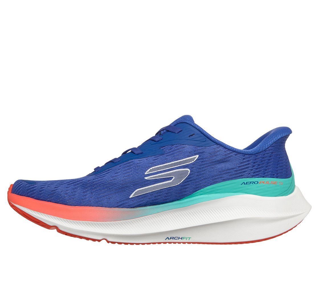 SKECHERS AERO PULSE, ROYAL/MULTI Footwear Left View
