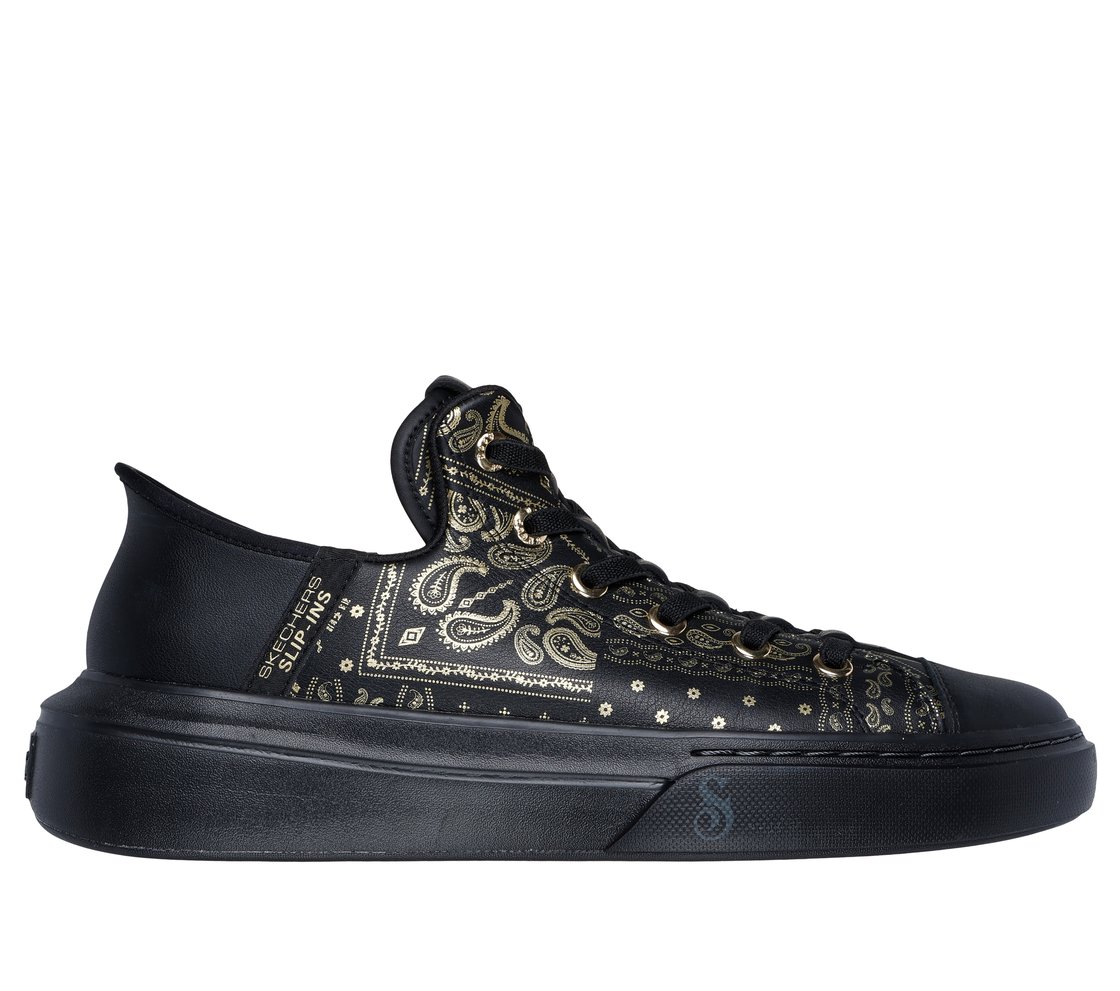 SNOOP ONE-DOUBLE G, BLACK/GOLD Footwear Lateral View