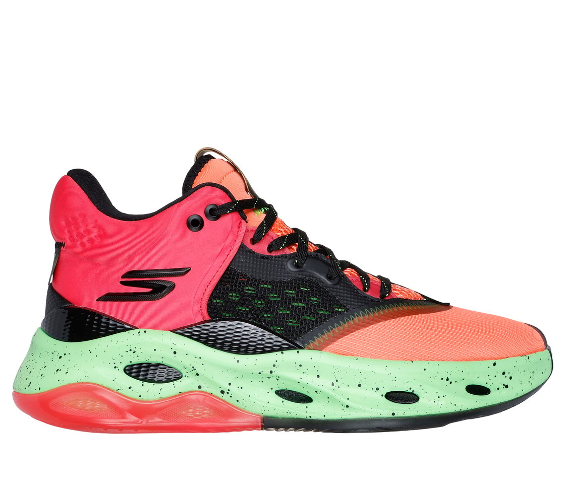SKX FLOAT-Basketball, PINK/MULTI Footwear Lateral View