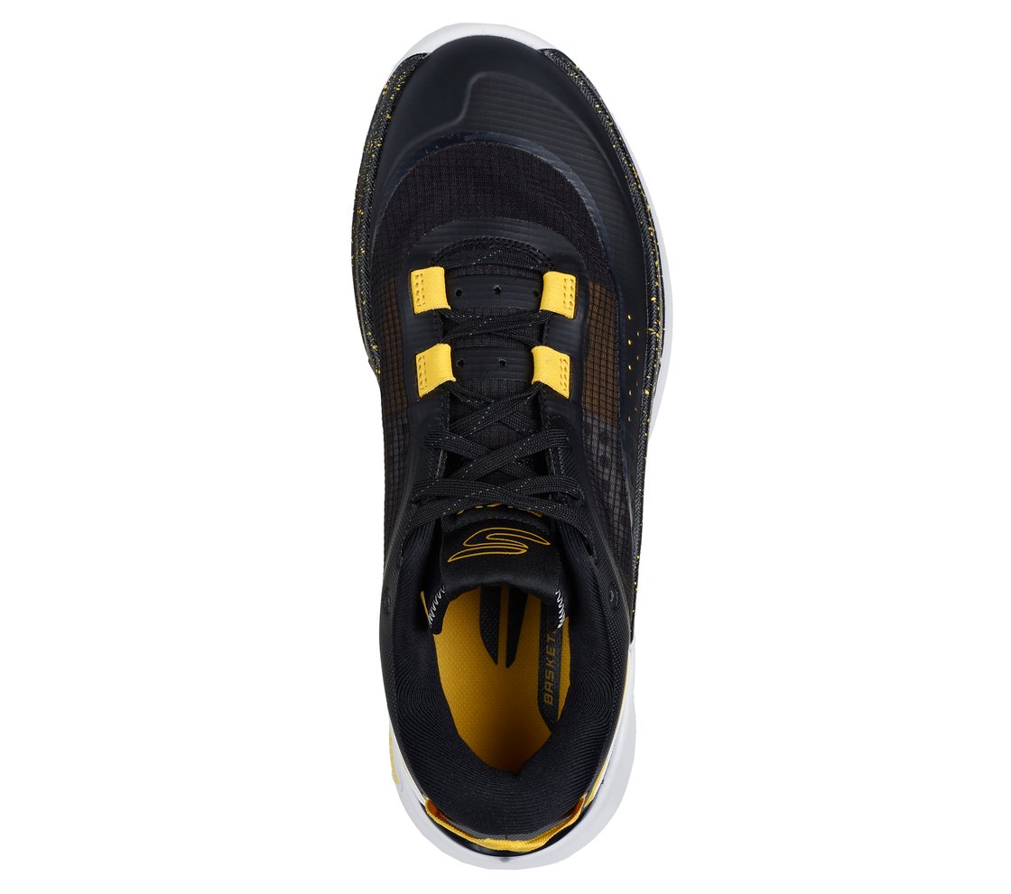 SKX RESAGRIP- Basketball, BLACK/GOLD Footwear Top View