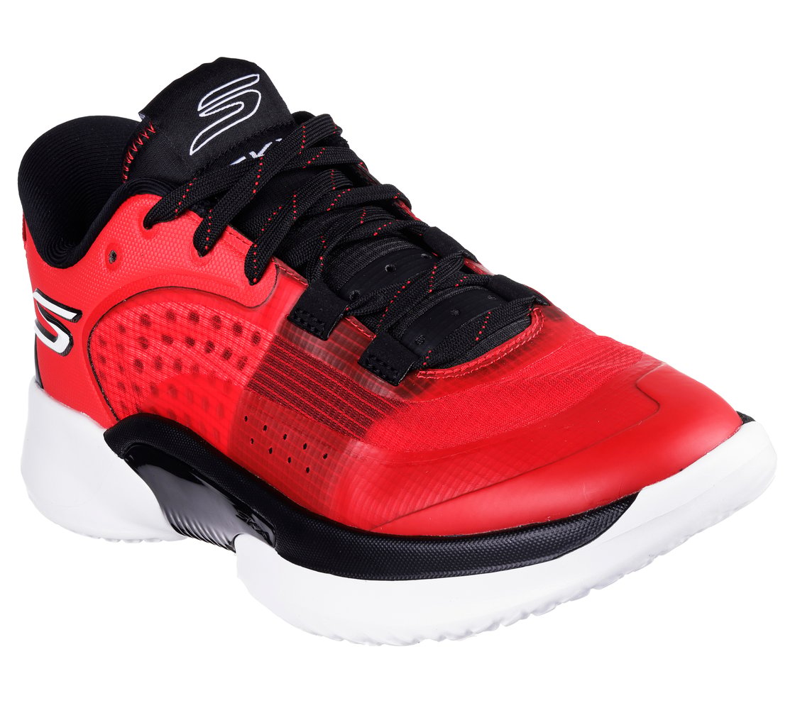 SKX RESAGRIP BASKETBALL SNEAKERS, RED/BLACK Footwear Right View