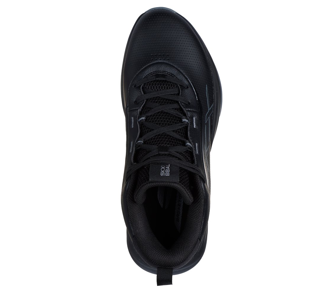 PURE KLUTCH BASKETBALL SNEAKERS, BLACK Footwear Top View
