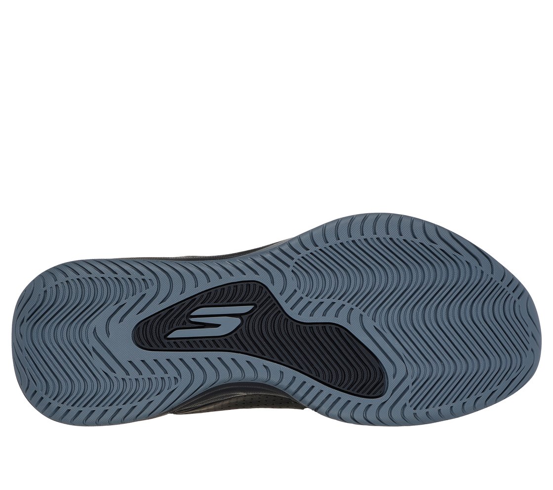 PURE KLUTCH BASKETBALL SNEAKERS, BLACK Footwear Bottom View