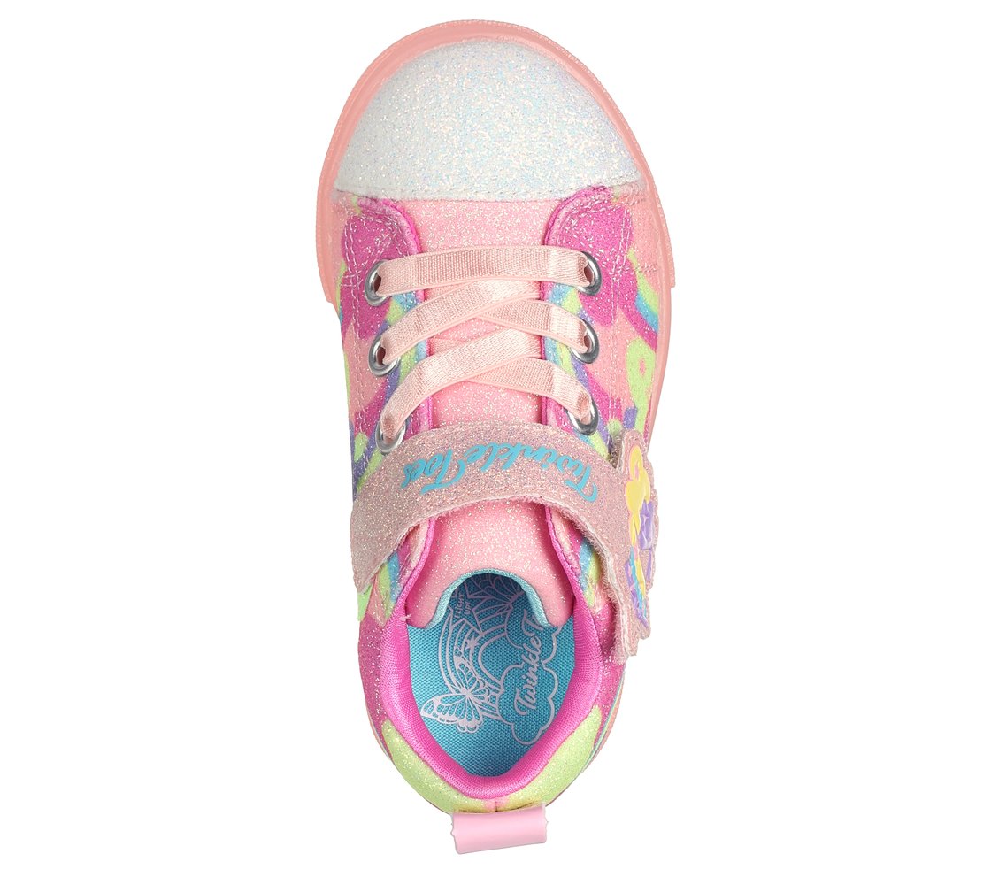 TWINKLE TOES: TWINKLE SPARKS ICE 2.0 - SHIMMERING, CORAL MULTI TRIM Footwear Top View