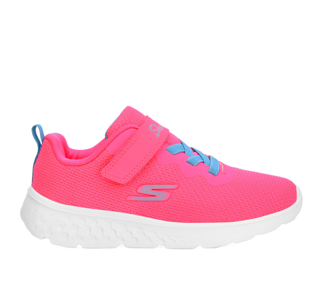 GO RUN 400, NEON PINK/TURQUOISE Footwear Lateral View