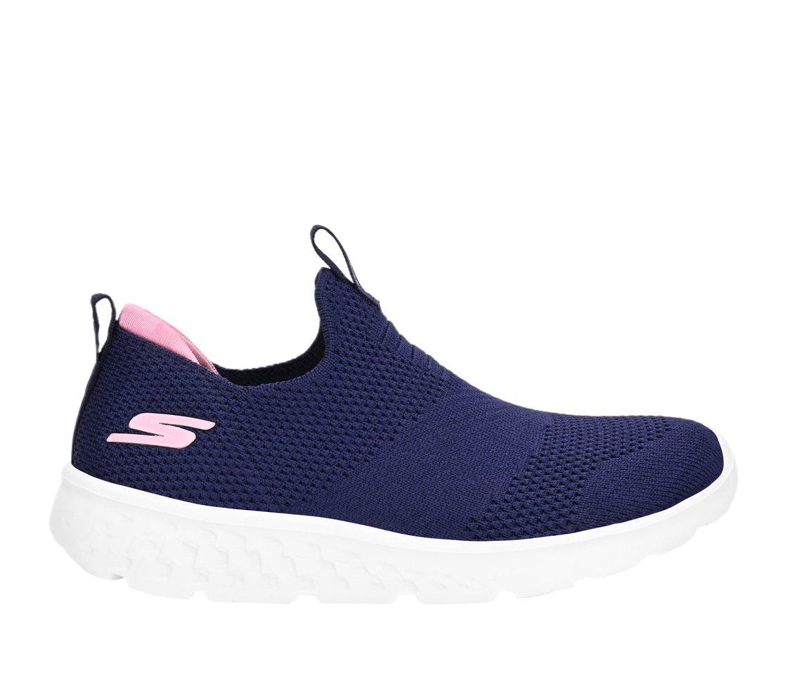 GO RUN 400, NAVY/PINK Footwear Lateral View