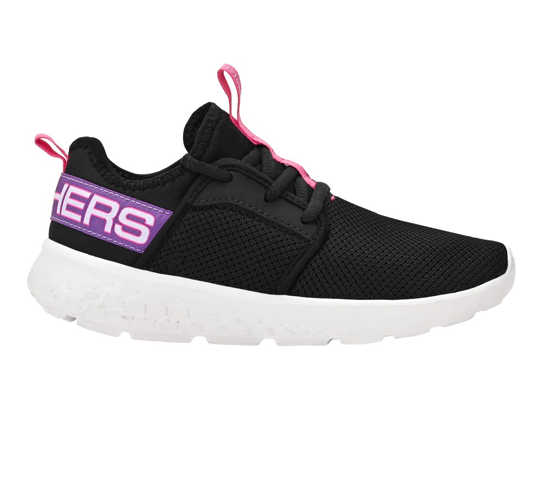 GO RUN 400, BLACK/PURPLE Footwear Lateral View