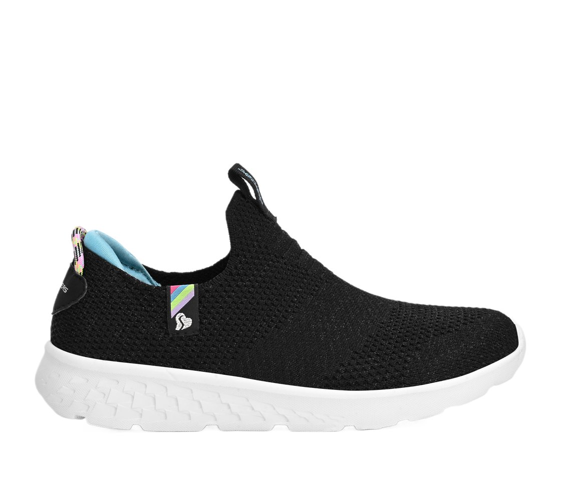 GO RUN 400, BLACK / MULTI Footwear Lateral View