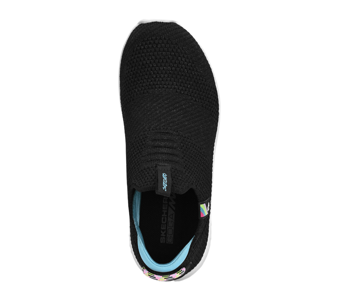 GO RUN 400, BLACK / MULTI Footwear Top View