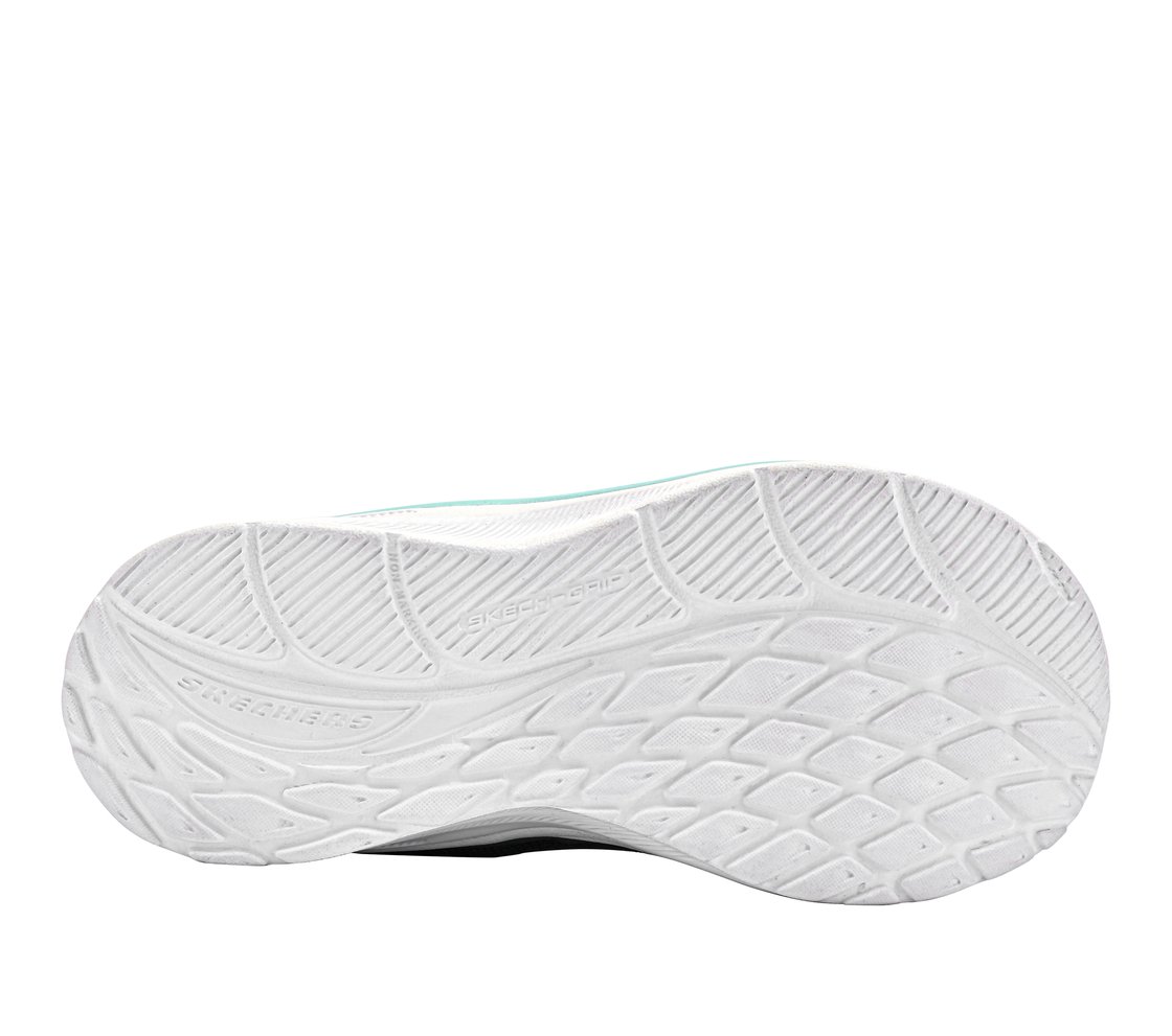 SKECHERS ELITE SPORT, CHARCOAL / TURQUOISE Footwear Bottom View