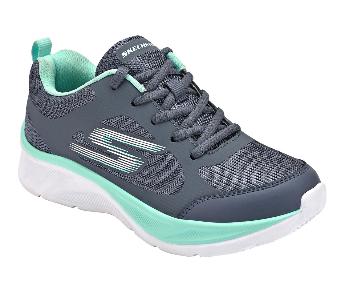 SKECHERS ELITE SPORT, CHARCOAL / TURQUOISE Footwear Right View