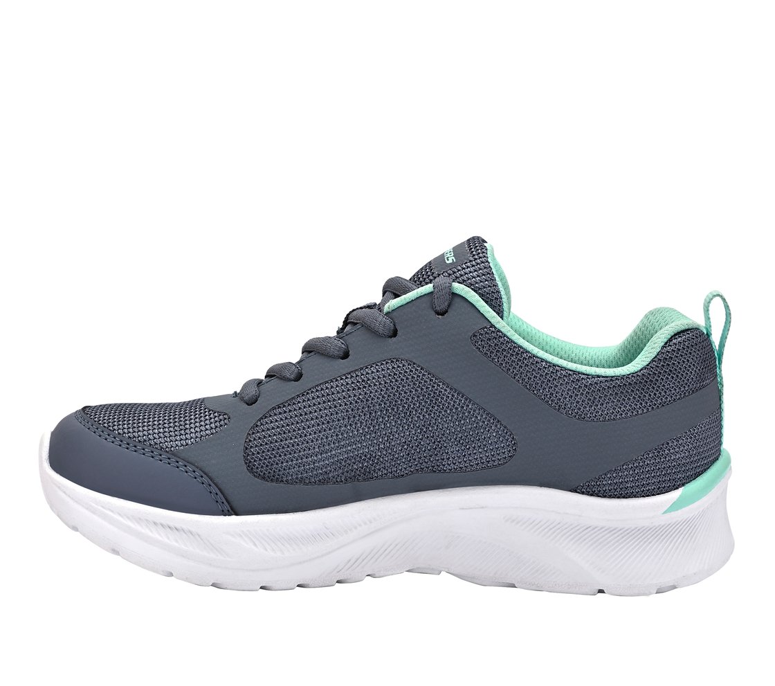 SKECHERS ELITE SPORT, CHARCOAL / TURQUOISE Footwear Left View