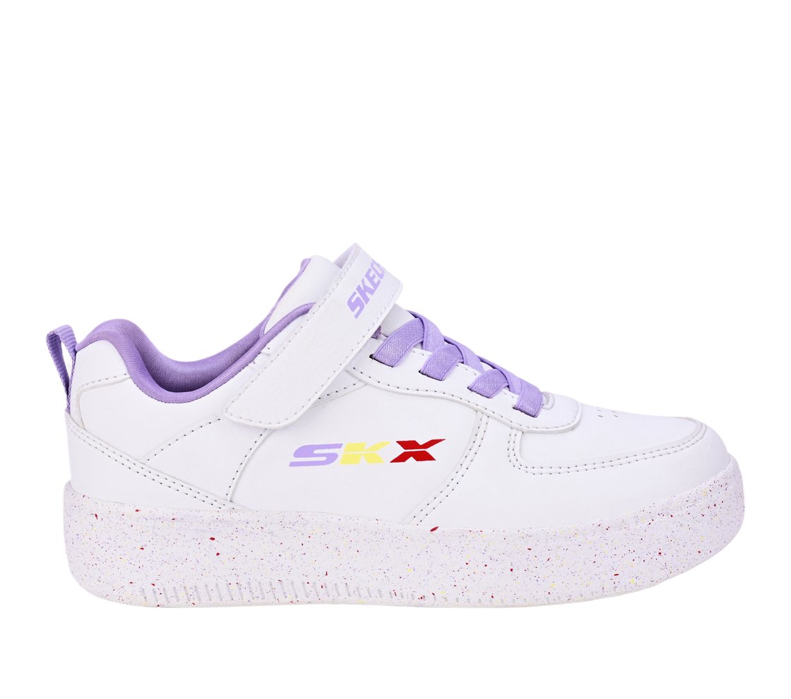 SPORT COURT 92, WHITE/LAVENDER Footwear Lateral View
