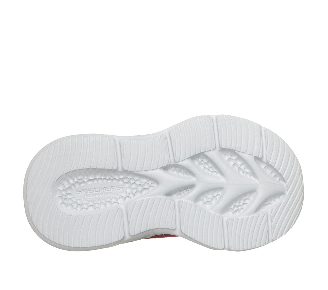 SKECHERS METEOR-LIGHTS-KRENDO, RED/BLACK Footwear Bottom View