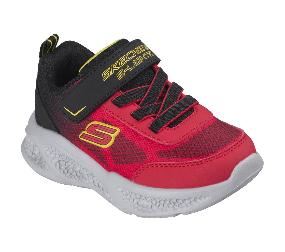 SKECHERS METEOR-LIGHTS-KRENDO, RED/BLACK