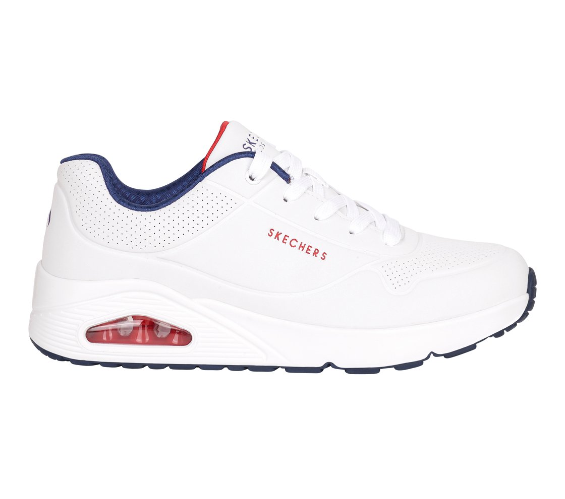 UNO - STAND ON AIR, WHITE/NAVY/RED Footwear Lateral View