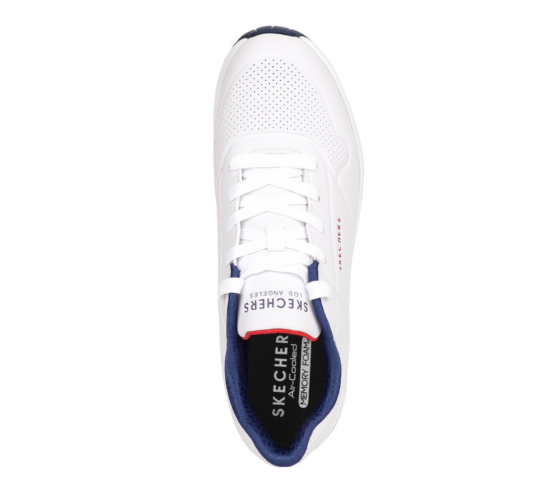 UNO - STAND ON AIR, WHITE/NAVY/RED Footwear Top View