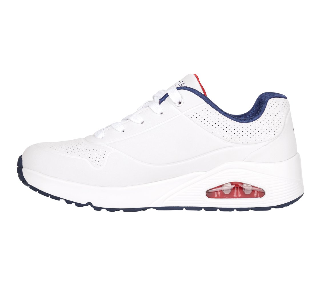 UNO - STAND ON AIR, WHITE/NAVY/RED Footwear Left View