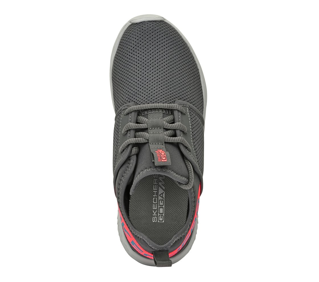 GO RUN 400, CHARCOAL/BLUE Footwear Top View
