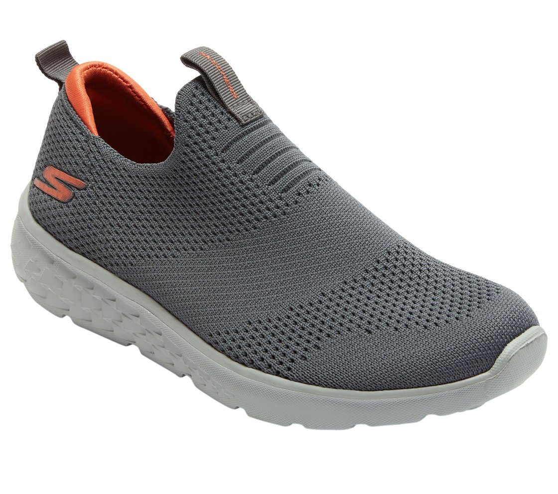 GO RUN 400, CHARCOAL/ORANGE Footwear Right View