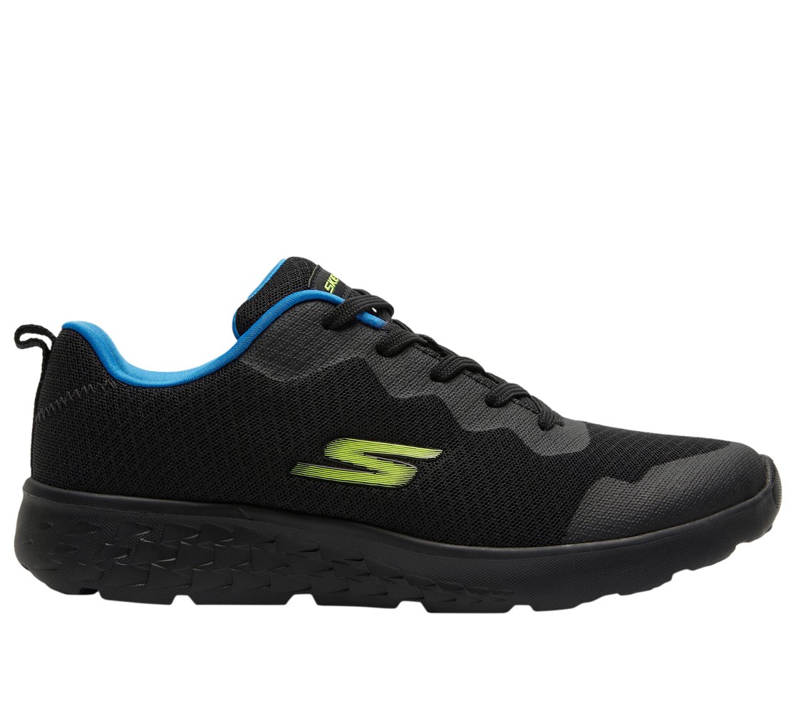 GO RUN 400, BLACK/LIME Footwear Lateral View