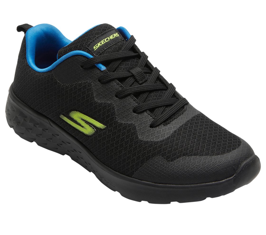 GO RUN 400, BLACK/LIME Footwear Right View
