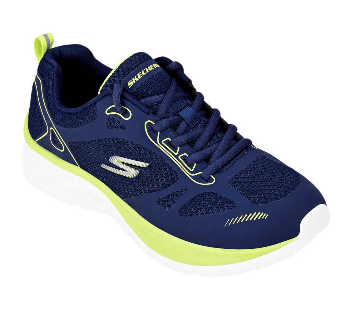 SKECHERS ELITE SPORT, NAVY/LIME Footwear Right View